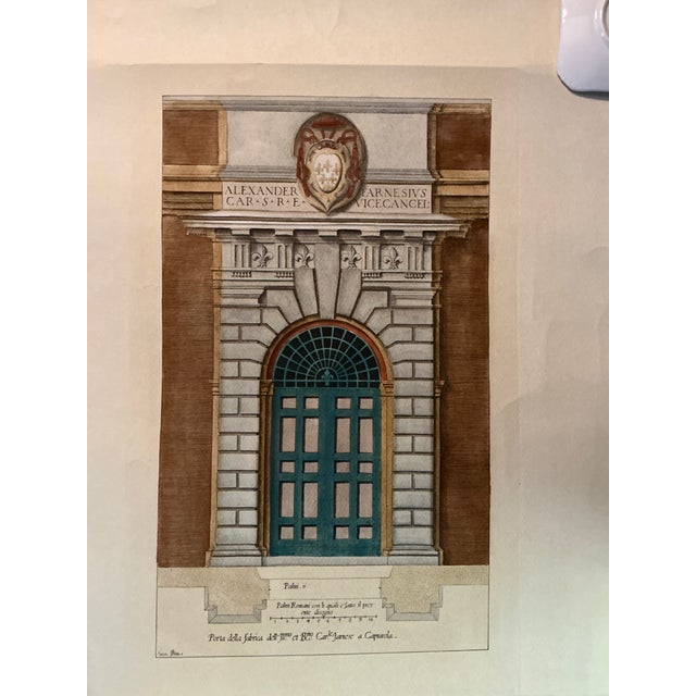 1970s 1970s Hand Colored Architectural Engravings - Set of 4 For Sale - Image 5 of 5