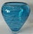 Art Glass Vase Blue With White Swirls For Sale - Image 13 of 13