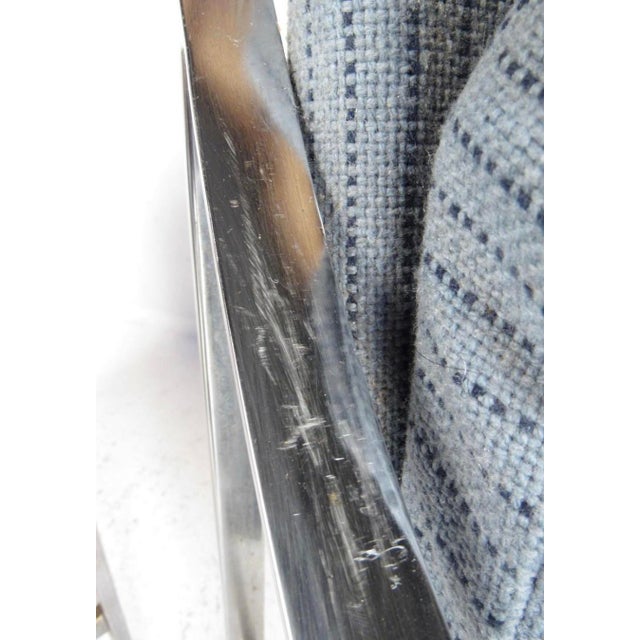 Pair of Mid-Century Flat Bar Chrome Lounge Chairs For Sale - Image 9 of 9