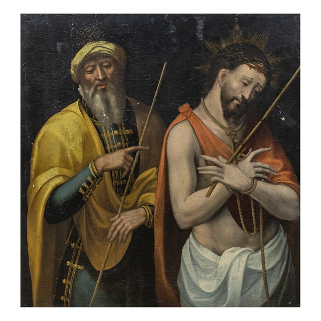 Flemish School Artist, Ecce Homo, 17th Century, Oil on Canvas For Sale