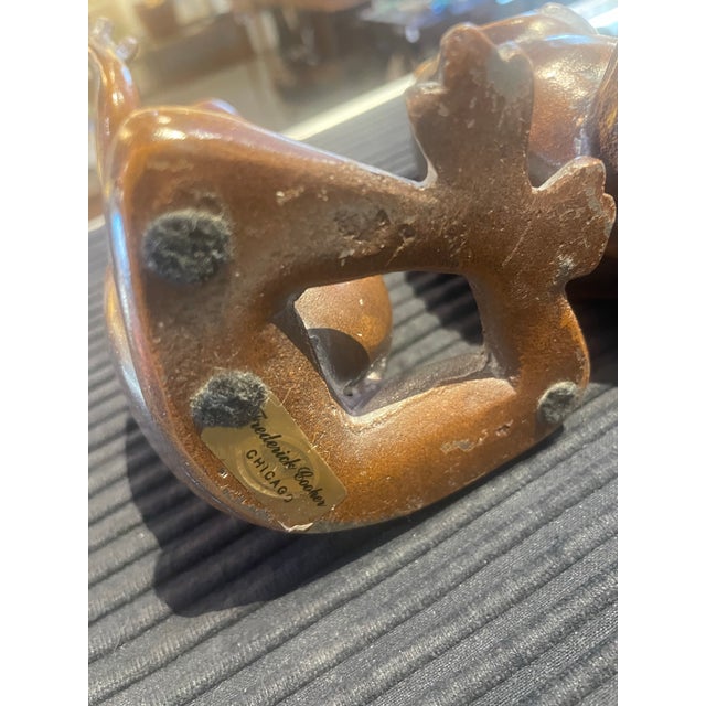 1960s Original Bronze Sculpture Pair Frogs by Frederick Cooper For Sale - Image 5 of 7