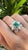 Metal Set in 18k Gold, 1.52 Carats Zambian Emerald & Rose Cut Diamonds Engagement Ring, Us Size 6 For Sale - Image 7 of 13