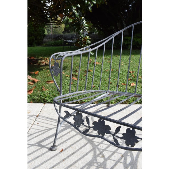 Metal Wrought Iron Faux Bois Garden Chair in Dogwood Form, 1960s For Sale - Image 7 of 11