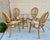 1970s Franco Albini Style 5-Piece Rattan & Glass Dining Set – Highback Peacock Chairs For Sale In Palm Springs - Image 6 of 15