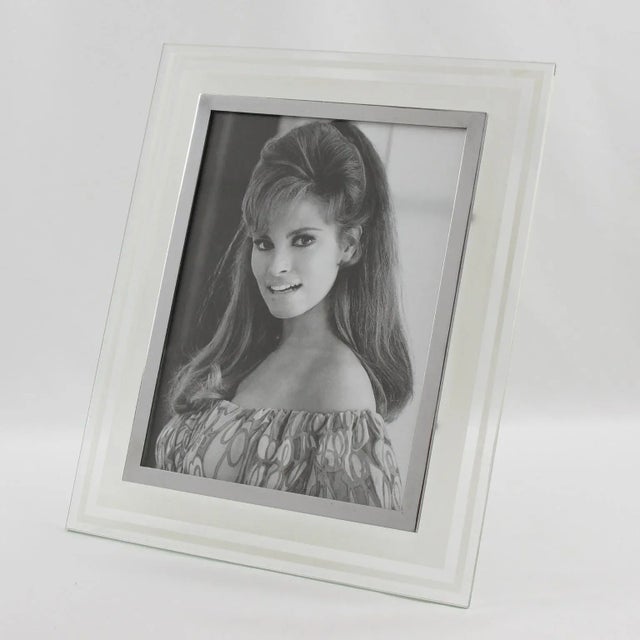 French 1940s Frosted Glass Picture Frame For Sale In Atlanta - Image 6 of 6