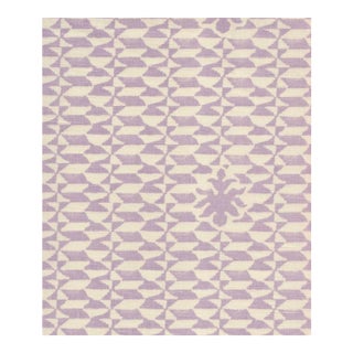 Quadrille Carlo II Soft Lavender in Tint Linen Fabric - 2 1/2 + Yards For Sale