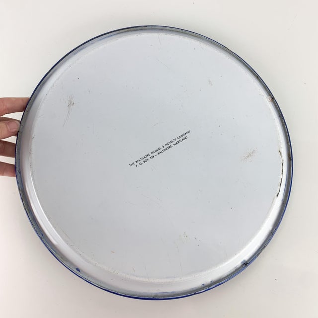 Vintage Patriotic u.s.a. Ww II Porcelain Navy Flyer Pilot Airplane War Time Tray For Sale - Image 10 of 11