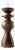 Mid-Century Modern Hungarian Turned Wooden Candlestick, 1960s For Sale