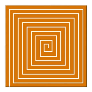 Homage to Stella in Orange, Framed Art Print by David Phoenix For Sale