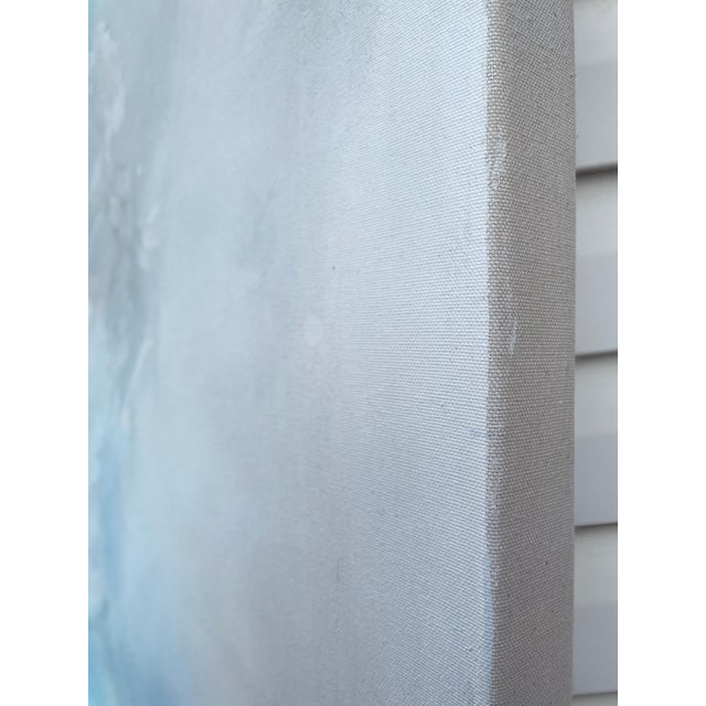 “I Lose Myself” Lyrical Abstract Painting in Moody Blues & Earthy Greens by Stacey Warnix For Sale - Image 12 of 14