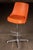 Pair of MCM Orange Vinyl Swivel Chairs by Chromcraft For Sale In Chicago - Image 6 of 8