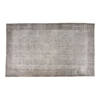 Vintage Light Grey Oushak Rug For Sale