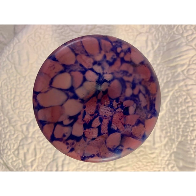 Late 20th Century Vintage 20th Century Satin Art Glass Vase With Applied Detail For Sale - Image 5 of 7