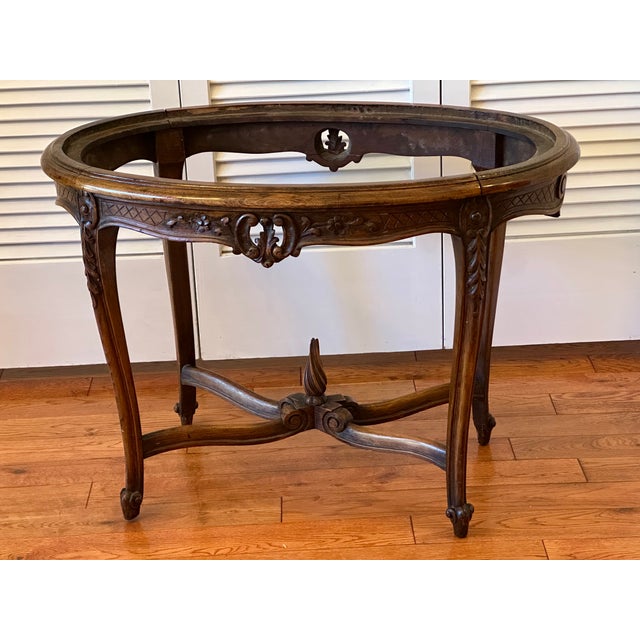 Antique French Louis XV Marble Side Table ~ Ornately Carved Wood For Sale - Image 15 of 18