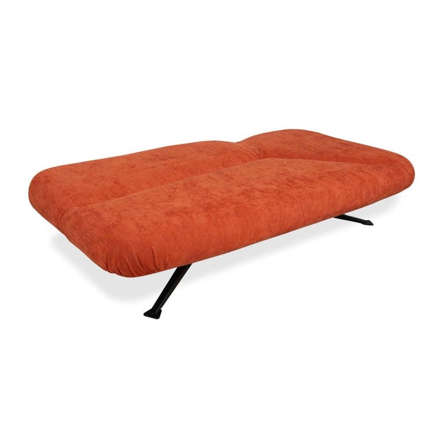 Modern Papillon Two-Seater Sofa Bed in Orange with Manual Function by Bonaldo For Sale - Image 3 of 16