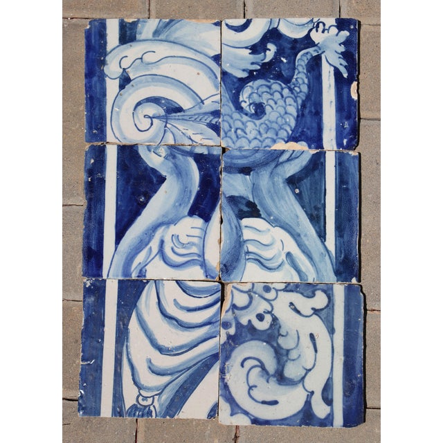 Circa: 18th Century. Country: Portugal. Material: Earthenware, Tin-glazed pottery. Item condition: Some chips and...