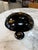 Vintage Black Dome Table Lamp With Brass Stem 1950s For Sale - Image 4 of 8