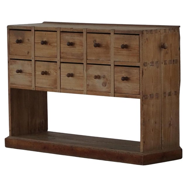 Antique Danish Pine Apothecary Cabinet or Console, 1850s-1880s For Sale - Image 16 of 16