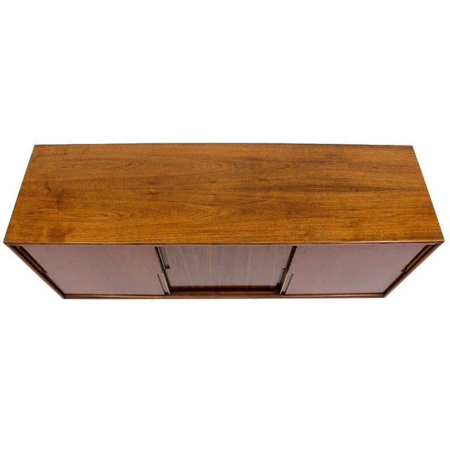 1960s Danish Modern Credenza W/ Sliding Doors For Sale - Image 6 of 10