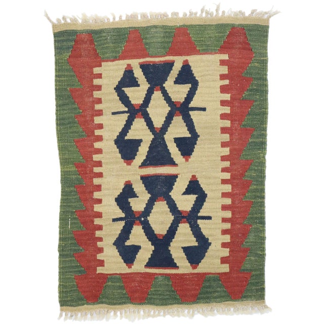 Vintage Persian Shiraz Kilim Rug - 02'00 X 02'10 For Sale - Image 9 of 9