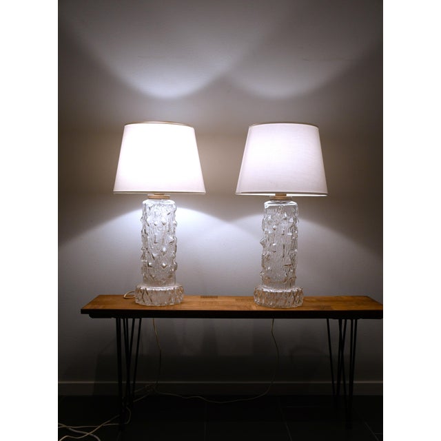 Large Glass Table Lamps by Henrik Blomqvist for Tranås Stilarmatur, 1960s, Set of 2 For Sale - Image 4 of 10