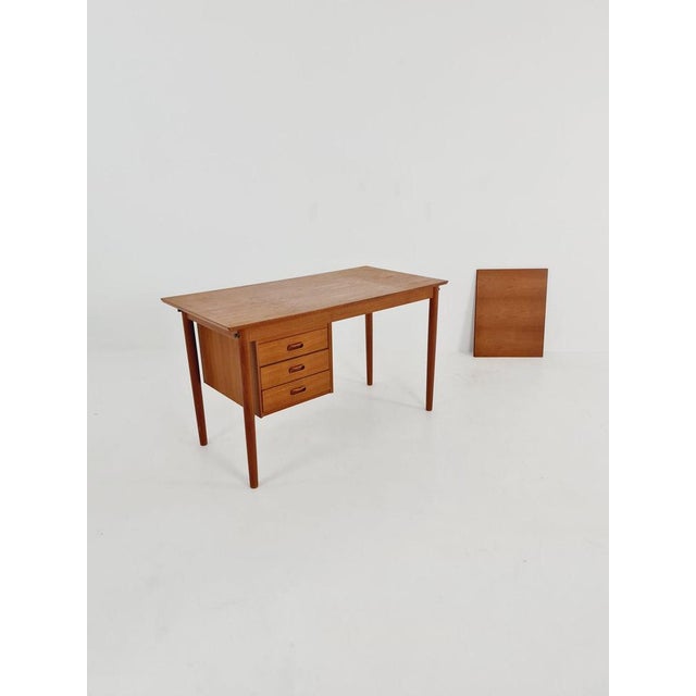 Mid-Century Danish Leaf Drop Teak Desk by Arne Vodder for Sigh & Sons, 1960s For Sale - Image 10 of 11