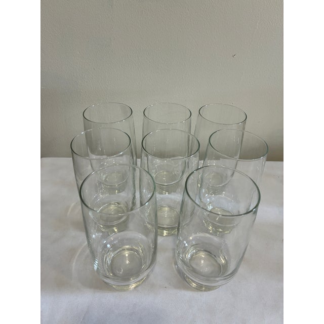 Mid 20th Century Vintage Arcoroc France Tivoli 13 Oz Clear Glass Tumblers - Set of 8 For Sale - Image 5 of 9