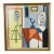 Vintage 1960s Picasso Style Mid Century Modern Abstract Framed Needlepoint Picture For Sale