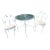1970s Plantation Patterns Wrought Iron Bistro Patio 3 Pc Set, Daisy Design For Sale