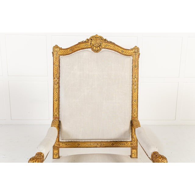 Set of French Régence Giltwood Armchairs, 1900s For Sale - Image 10 of 14