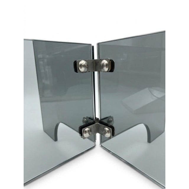 Round Coffee Table in Transparent Dark Glass, Italy, 1960s For Sale - Image 4 of 6