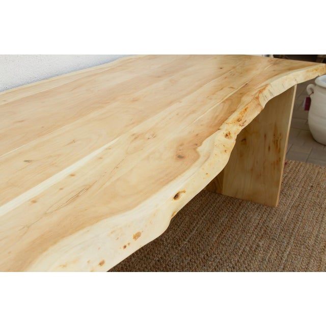 Wood Sun-Bleached 96" Long Live Edge Table For Sale - Image 7 of 15