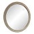 Modern Gray Cerused Oak and Satin Brass Wall Mirror For Sale