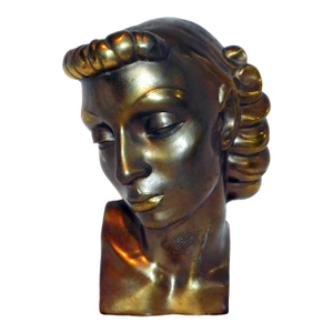 1920s Art Deco Bronze Bust