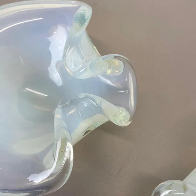 Murano Glass Shell Bowls by Antonio Da Ros Cenedese, 1960s, Set of 2 For Sale - Image 14 of 18