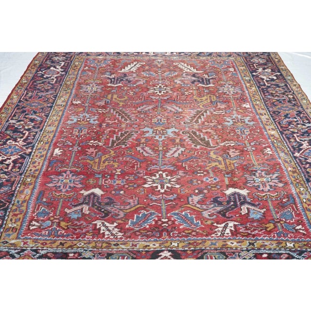 Textile Vintage Heriz Rug 7' x 8'10'' For Sale - Image 7 of 10