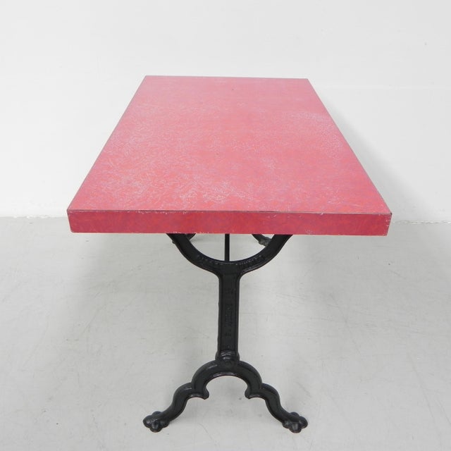 Bistro Table with Cast Iron Base, 1930s For Sale - Image 10 of 18