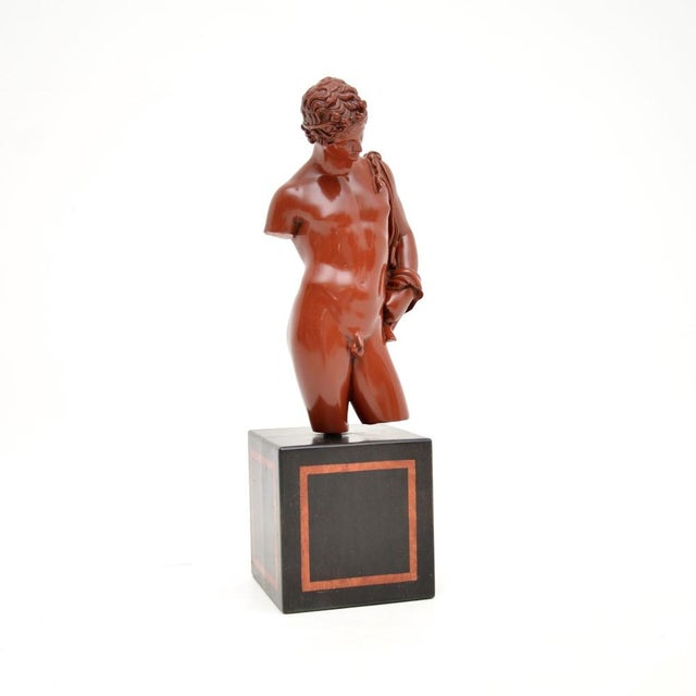 Neoclassical Style Sculpture of Meleager, 1950, Resin on Wood Base For Sale - Image 4 of 14