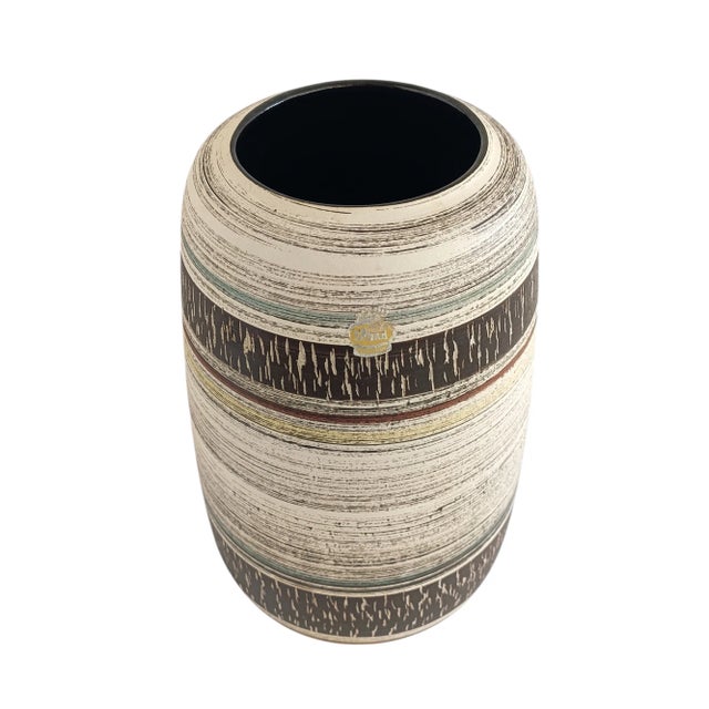 1950s Large Mid-Century Sgraffito Ceramic Vase by Spara, West Germany, 1950s For Sale - Image 5 of 8