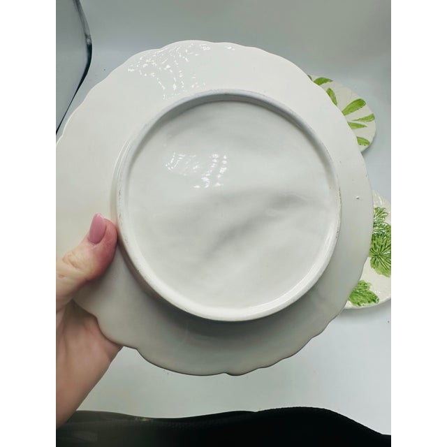 Ceramic Vintage Set of Decorative Plates in Complimenting Floral Designs For Sale - Image 7 of 7