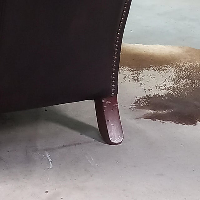 Wingback Chair in Sheepskin, 1970s For Sale - Image 4 of 16