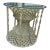 1970s Boho Macrame Round Table With Glass Top For Sale
