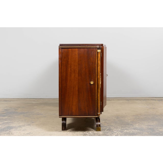 1930s French Parisian Art Deco Walnut Sideboard For Sale - Image 12 of 17