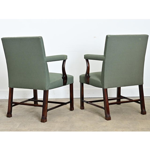 English 19th Century Pair of Georgian Armchairs For Sale - Image 12 of 12