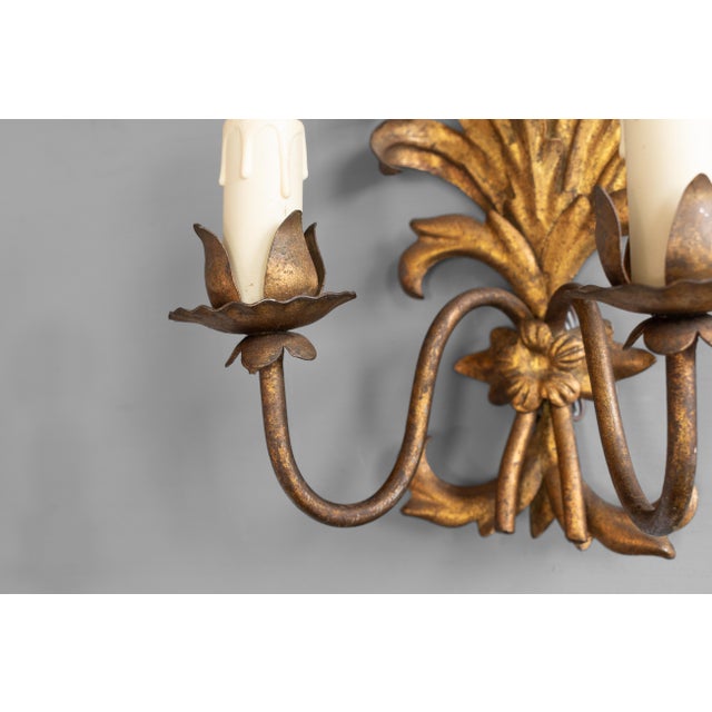 1950s Vintage Wall Lights in Steel, 1950s, Set of 2 For Sale - Image 5 of 7