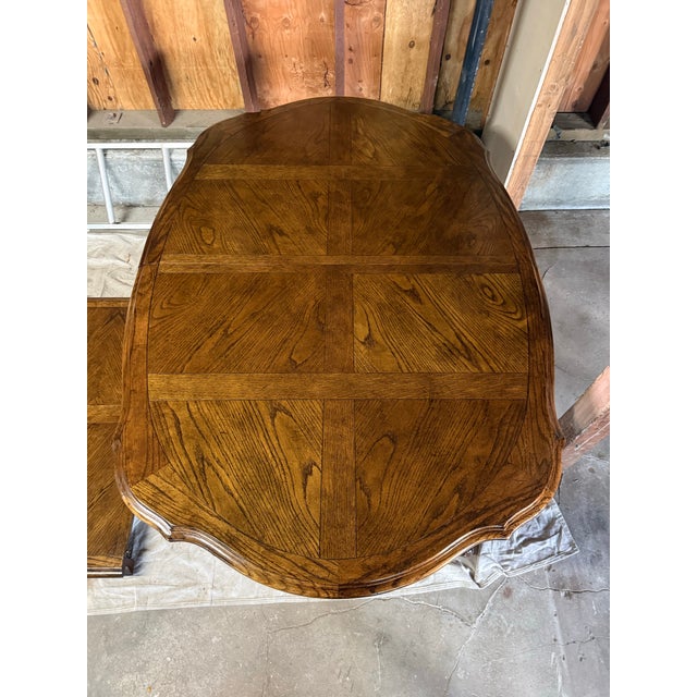 Wood 1950s French Provincial Louis XV Extendable Table For Sale - Image 7 of 7