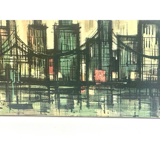 Mid-Century Modern Marius Girard, Metropolitan Bridge, 1963, Lithograph For Sale - Image 3 of 10