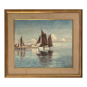 Early 20th Century Morning on White Lake Harbor, Lake Michigan, by Fredrick Herman Immer