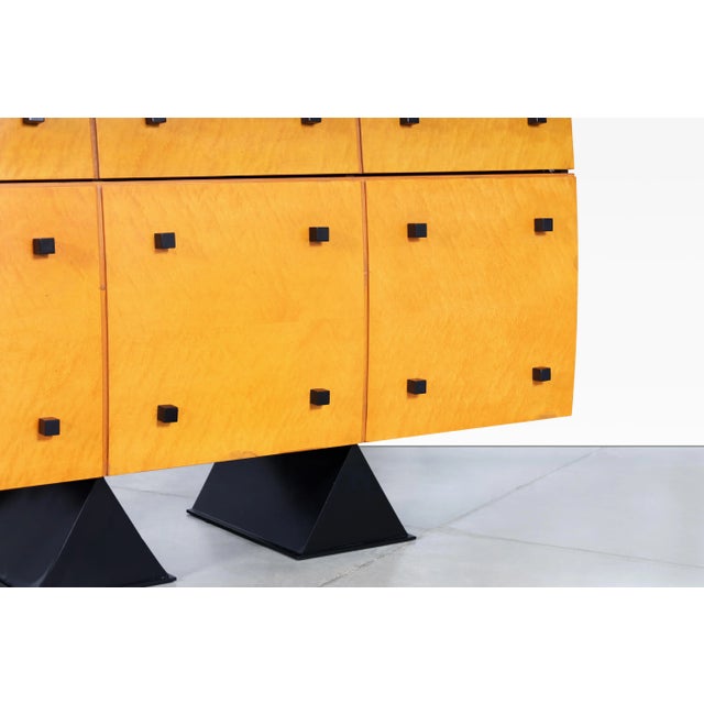 Wood Architectural French Modern Storage Cabinet by Jean-Louis Godivie For Sale - Image 7 of 12