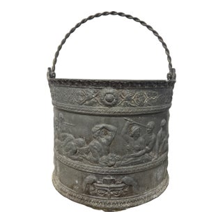 Georgian or French Neoclassical Cast Lead Bacchanal Cachepot, 19th Century For Sale